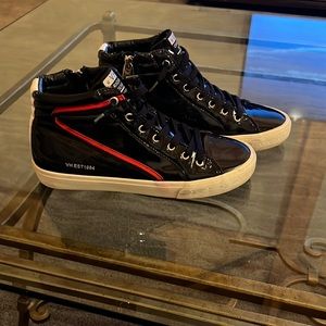 Vintage Havana patent blue